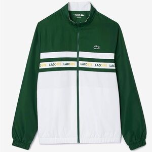 NWT New With Tags Lacoste Men's Windbreaker in Forest Green and White 3XL